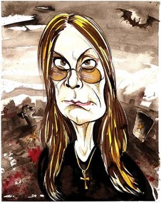 Αναπαραγωγή Ozzy Osbourne - colour caricature, Osborne, Neale
