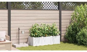 vidaXL Ζαρντινιέρες κήπου Λευκό 120 x 40 x 37.5 cm Ατσάλι