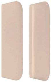 vidaXL Κεφαλάρι με Πτερύγια Καπουτσίνο 147x16x78/88εκ. Συνθετικό Δέρμα