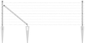 vidaXL Ευρωπαϊκός Φράκτης με 13 Σπαρματσάκια, 0.4 x 50m, Γαλβανισμένος Χάλυβας