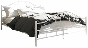 Κρεβάτι Elmira 100, Διπλό, Άσπρο, 140x200, Μέταλλο, Τάβλες για Κρεβάτι, 147x207x89cm, 19 kg, Ξύλο: Σημύδα | Epipla1.gr