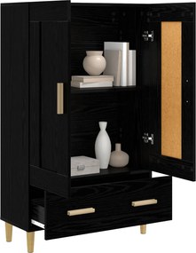 vidaXL Highboard Μαύρη Δρυς 70 x 31 x 115 εκ Επεξεργασμένο Ξύλο