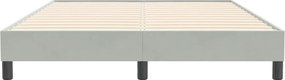 vidaXL Box Spring Κρεβάτι χωρίς στρώμα ανοιχτό γκρι Βελούδινο