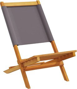 vidaXL Καρέκλες Κήπου 2 τεμ. Ανθρακί Μασίφ Ακακία &amp; Ύφασμα