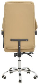 Καρέκλα γραφείου διευθυντή Glorin pakoworld μπεζ pu 60x68x128εκ