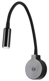 Φωτιστικό Τοίχου - Reader Pixie 24016 LED 3W 2700K Black Faro Barcelona