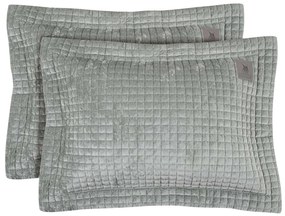 Ζεύγος Μαξιλαροθήκες Microfiber 50x70+7εκ. Με Κέντημα Classic 4430 Sage Green Greenwich Polo Club