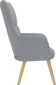 vidaXL Πολυθρόνα Relax Ανοιχτό Γκρι Υφασμάτινη