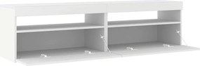 vidaXL Έπιπλα Τηλεόρασης με LED 2 τεμ. Λευκό 75 x 35 x 40 εκ.