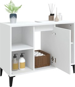 vidaXL Ντουλάπι Νιπτήρα Λευκό 80 x 33 x 60 εκ. Επεξεργασμένο Ξύλο