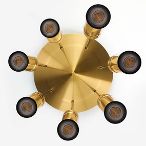 Κρεμαστό Φωτιστικό Alas Φ37cm 7xGU10 Χρυσό