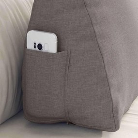 vidaXL Μαξιλάρι Πλάτης Taupe 60 x 20 x 50 εκ. ύφασμα