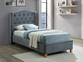 Επενδυμένο κρεβάτι Aspen 90x200 με Βελούδο σε χρώμα Γκρι DIOMMI ASPENV90SZD