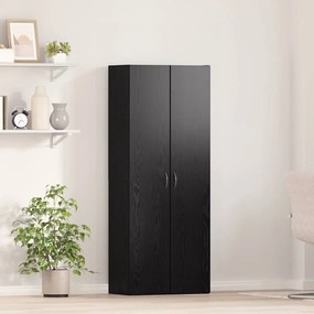 vidaXL Υψηλή Καρτέλα Μαύρης Οξιάς - 60 x 32 x 153 εκ. - Επεξεργασμένο ξύλο