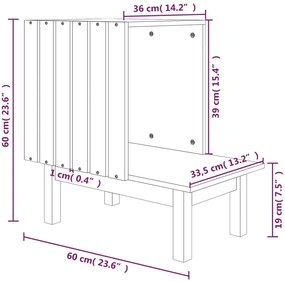 Σπιτάκι για Γάτες 60 x 36 x 60 εκ. από Μασίφ Ξύλο Πεύκου - Καφέ