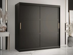 Ντουλάπα Hartford G113, Μαύρο, 200x180x62cm, 149 kg, Πόρτες ντουλάπας: Ολίσθηση, Αριθμός ραφιών: 9, Αριθμός ραφιών: 9 | Epipla1.gr