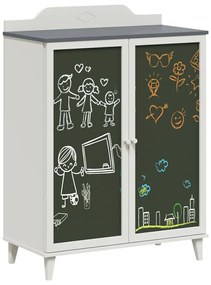 vidaXL Ντουλάπα με δύο πόρτες και πρόσοψη από μαυροπίνακα ROROS