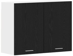 vidaXL Κρεμαστό Ντουλάπι  Μαύρη Βελανιδιά - 80x31x60 εκ. - Φτιαγμένο από Επεξεργασμένο Ξύλο
