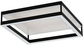 Φωτιστικό Οροφής - Πλαφονιέρα Macellara 390018 45x45x15cm Led Black-White Eglo Steel,Plastic
