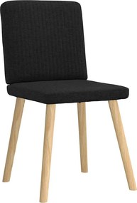 vidaXL Καρέκλες Τραπεζαρίας 6 τεμ. Μαύρες Υφασμάτινες
