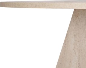 Τραπέζι Virela Megapap χρώμα travertine Ø120x75εκ.