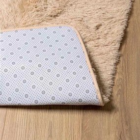 vidaXL Χαλί Shaggy με Ψηλό Πέλος NAVARRA Μπεζ 200x200 εκ. πολυεστέρας
