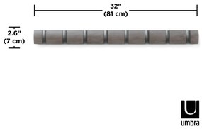 Umbra Ξύλινη κρεμάστρα τοίχου 8 θέσεων 81.3Χ6.5εκ 318858-1045