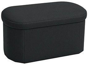 Σκαμπό-μπαούλο Otto ύφασμα μπουκλέ σε ανθρακί απόχρωση 76x38x38εκ. 76x38x38 εκ.