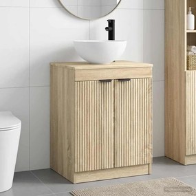 vidaXL Σετ Επίπλων Μπάνιου Sonoma Δρυς Επεξεργασμένο Ξύλο