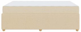 vidaXL Σκελετός Κρεβατιού Άλλο Κρεμ 160 x 200 cm ύφασμα