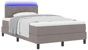 vidaXL Κρεβάτι με ελατήρια με στρώμα Taupe 120 x 200 cm ύφασμα