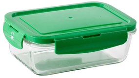 Φαγητοδοχείο Ορθογώνιο 20.21.0717 1180ML Γυάλινο Green Rainbow Benetton Glass