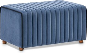 Σκαμπώ Mabel Megapap βελούδινο χρώμα μπλε 80x40x40εκ.