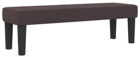 vidaXL Κρεβάτι Box Spring με Στρώμα & Πάγκο Σκούρο Καφέ 120x200 εκ. Ύφασμα
