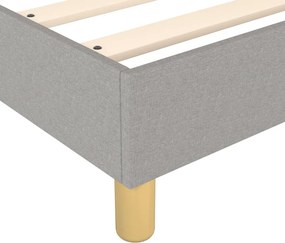 vidaXL Κρεβάτι Boxspring με Στρώμα Ανοιχτό Γκρι 100x200 εκ. Υφασμάτινο