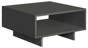 Τραπεζάκι σαλονιού Hola Megapap χρώμα ανθρακί 60x60x32εκ.