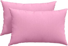 vidaXL Μαξιλάρι Καναπέ 2 pcs Ροζ 60 x 40 cm ύφασμα
