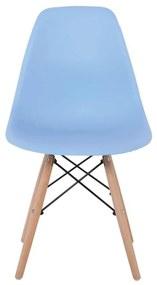 Καρέκλα ART Wood PP Σιέλ 46x52x82cm (Σετ 4 ΤΕΜ)