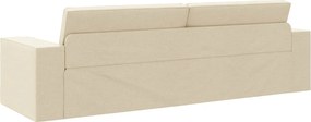 vidaXL Κρεβάτι καναπές Κρεμ 245 x 78 x 77 εκ. ύφασμα