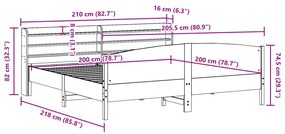 ΣΚΕΛΕΤΟΣ ΚΡΕΒ. ΧΩΡΙΣ ΣΤΡΩΜΑ ΚΑΦΕ ΚΕΡΙΟΥ 200X200 ΕΚ ΜΑΣΙΦ ΠΕΥΚΟ 3306956