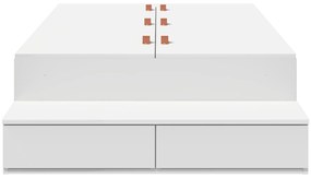 vidaXL Κρεβάτι αποθήκευσης  Άσπρο 100x200 εκ