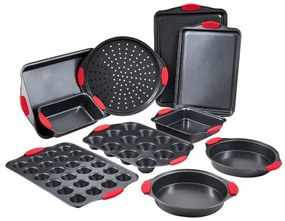 VEVOR Baking Pan Set 10-Piece Nonstick Carbon Steel Set with Silicone Handles