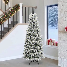 vidaXL Τεχνητό Χριστουγεννιάτικο Δέντρο με 300 LED Λευκό 240 cm