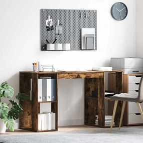 vidaXL Γραφείο Καπνιστό Δρύς 130 x 50,5 x 75 cm Επεξεργασμένο Ξύλο