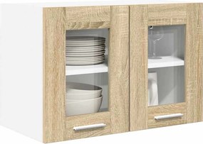 vidaXL Κρεμαστό ντουλάπι 2 pcs Δρύς Sonoma Επεξεργασμένο Ξύλο