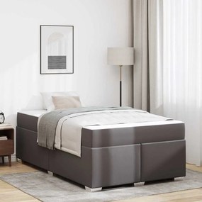 vidaXL Σκελετός Κρεβατιού Γκρι 120 x 190 cm Τεχνητό δέρμα