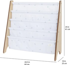 3Sprouts Βιβλιοθήκη από ανακυκλωμένο ύφασμα, Ivory