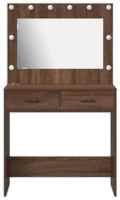 vidaXL Κομοδίνο Καφέ δρυς 78.5 x 41 x 135 εκ Επεξεργασμένο ξύλο