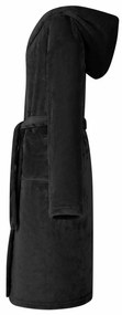 vidaXL Φόρμα Μπάνιου Με Κουκούλα Μαύρο xl Φανέλα