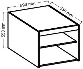 Πατάρι για την ντουλάπα Ester 1D3S-Sonoma Oak